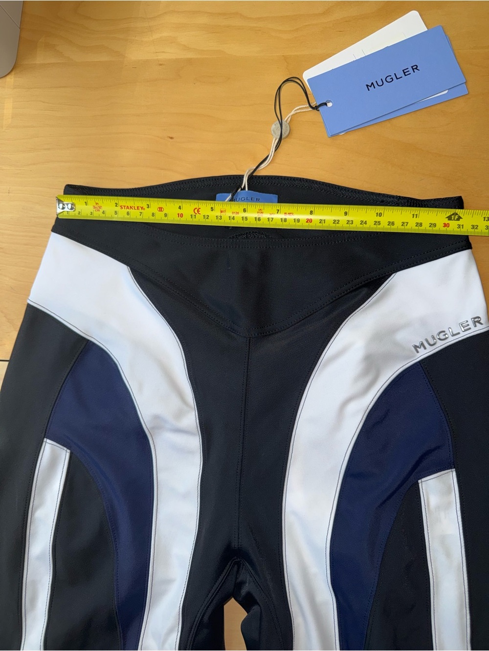 Mugler Spiral Leggings - Black White & Navy Brand new with Tags size 42 - Picture 7 of 16